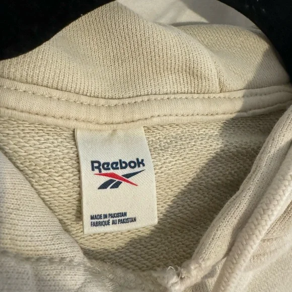 Reebok Cream Pullover Hoodie Relaxed Fit - Picture 3 of 6